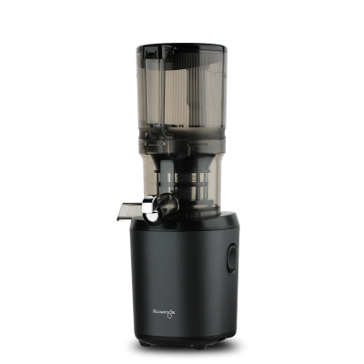 Vista em ângulo AUTO6 Slow Juicer Mãos Livres Cinza-Chumbo