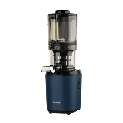 Vista em ângulo AUTO6 Slow Juicer Mãos Livres Azul Marinho