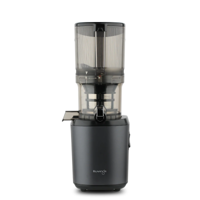 Vista Lateral AUTO6 Slow Juicer Mãos Livres Cinza-Chumbo